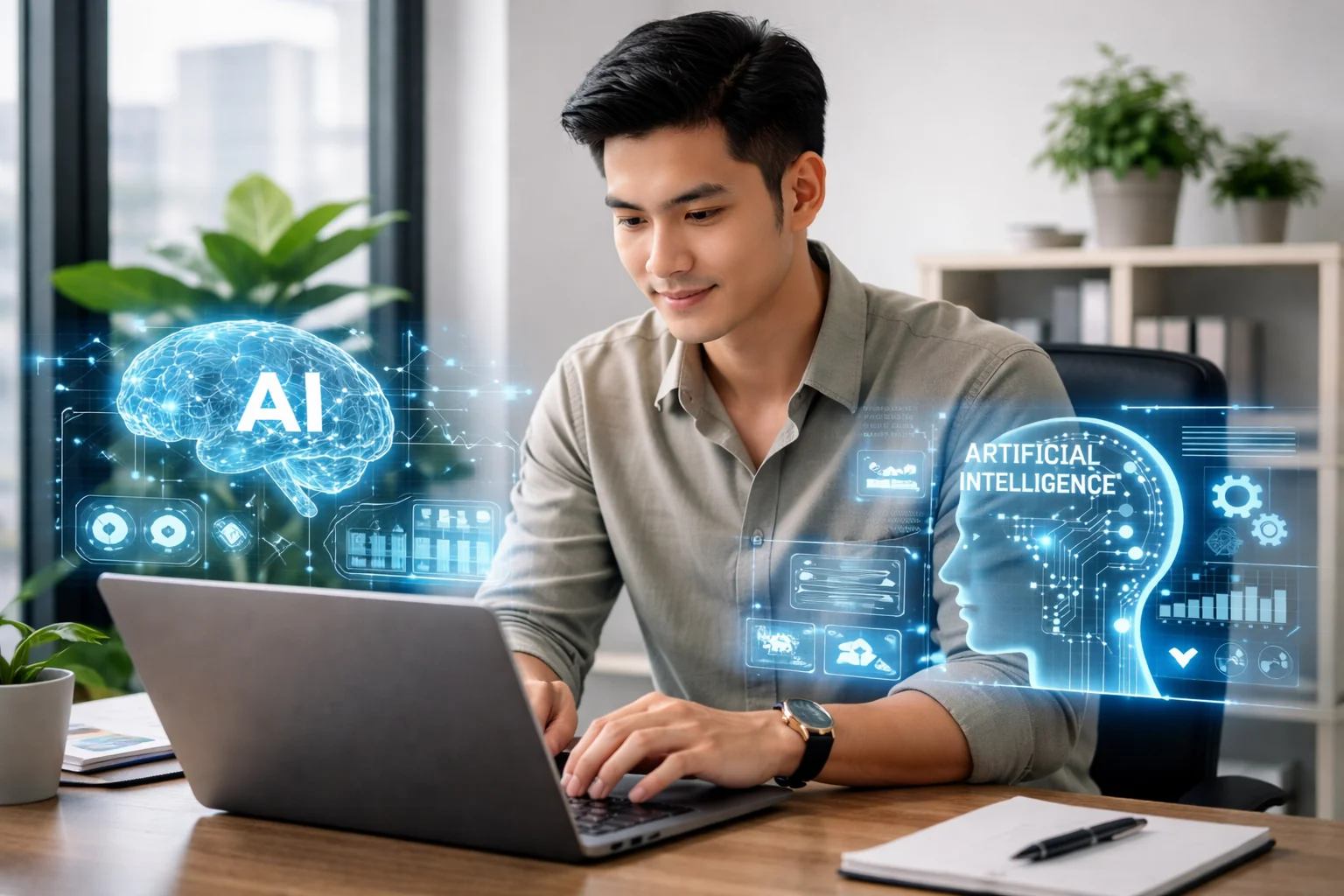 AI hỗ trợ viết b&agrave;i, l&ecirc;n &yacute; tưởng v&agrave; tối ưu nội dung nhanh ch&oacute;ng.