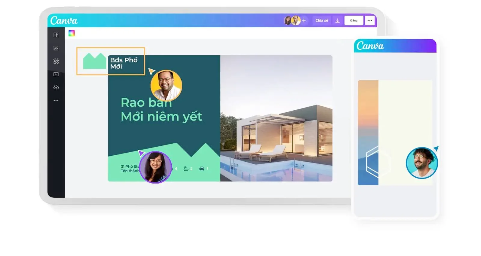 Giao diện tại trang thiết kế của Canva.